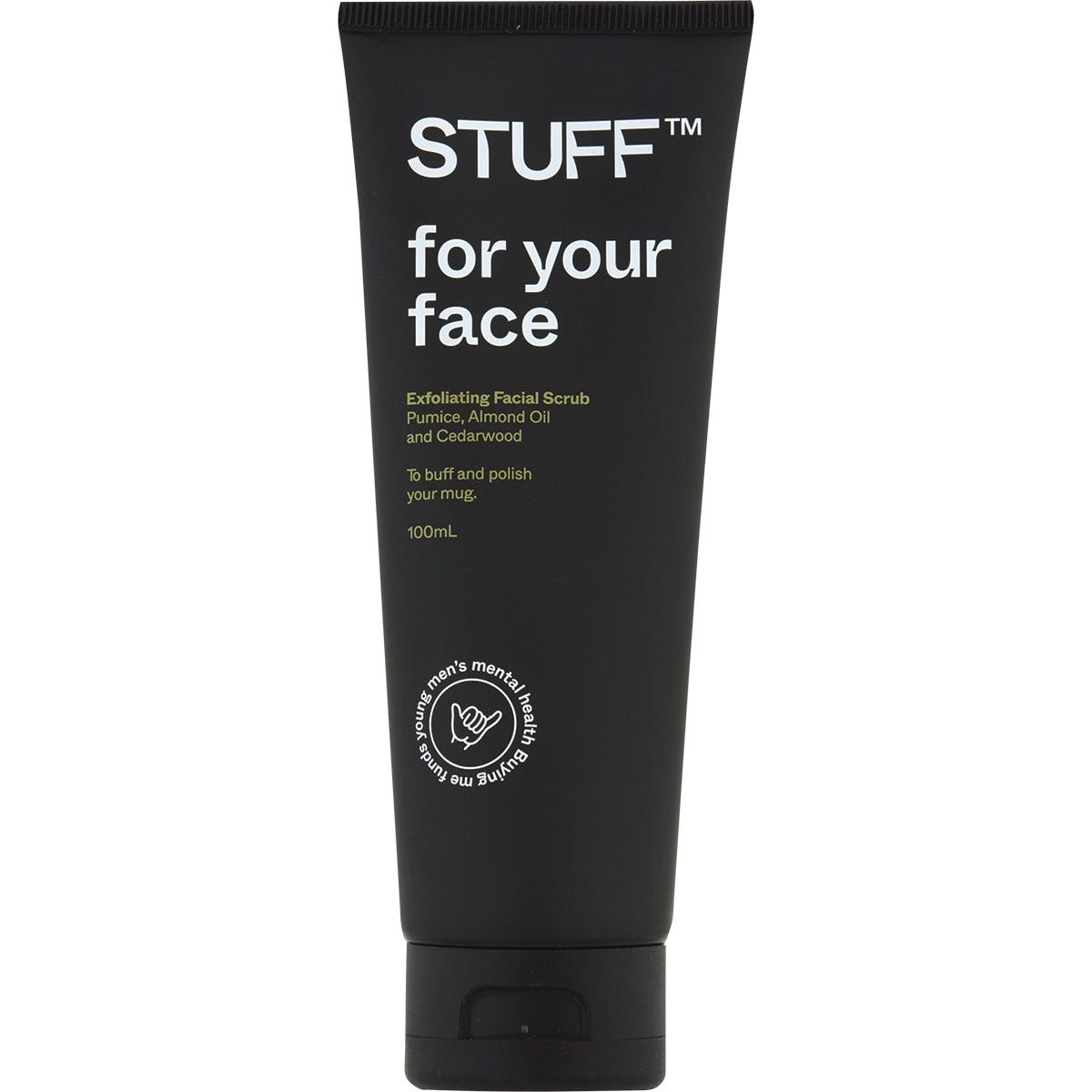 STUFF Exfoliating Facial Scrub Pumice, Almond Oil &Cedarwood 100ml