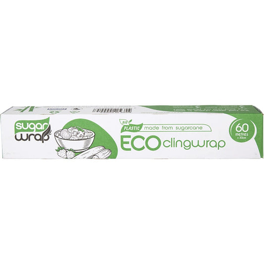 SugarWrap Eco Clingwrap Made from Sugarcane 60m x 30cm