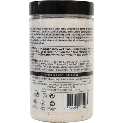 Summer Salt Body Salt Scrub Sandalwood & Vanilla Bean 350g