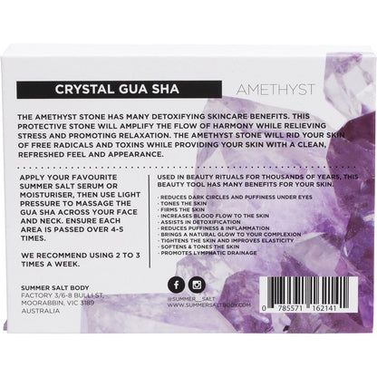 Summer Salt Body Crystal Gua Sha Amethyst