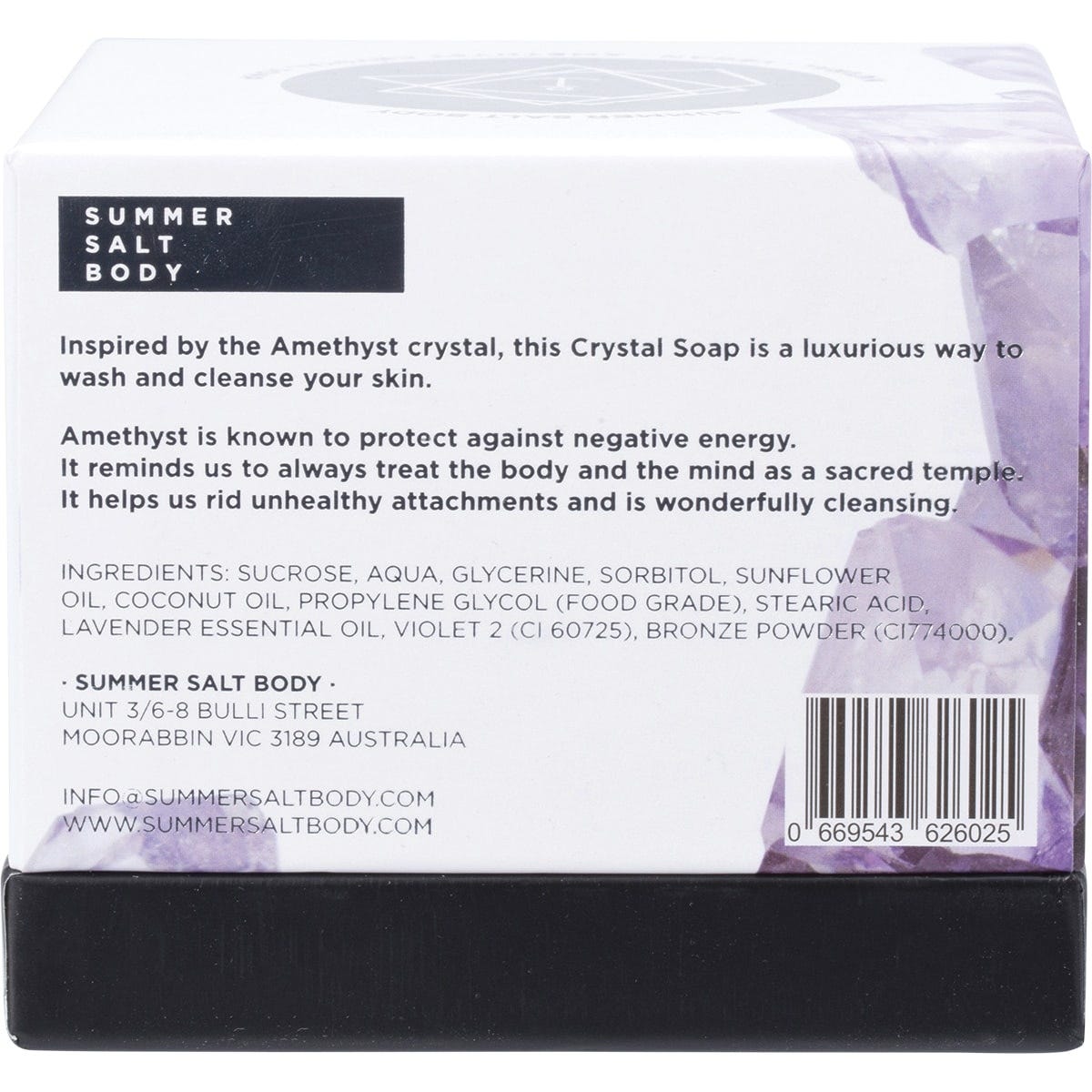 Summer Salt Body Crystal Soap Amethyst Lavender 150g