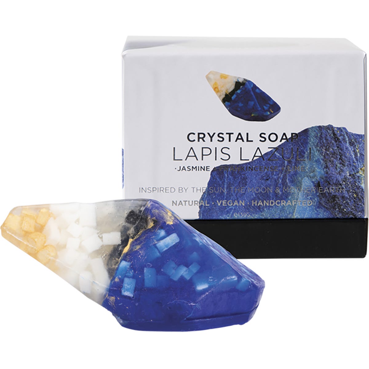 Summer Salt Body Crystal Soap Lapis Lazuli Jasmine & Lime 150g