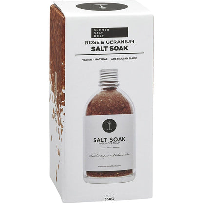 Summer Salt Body Salt Soak Rose & Geranium 350g