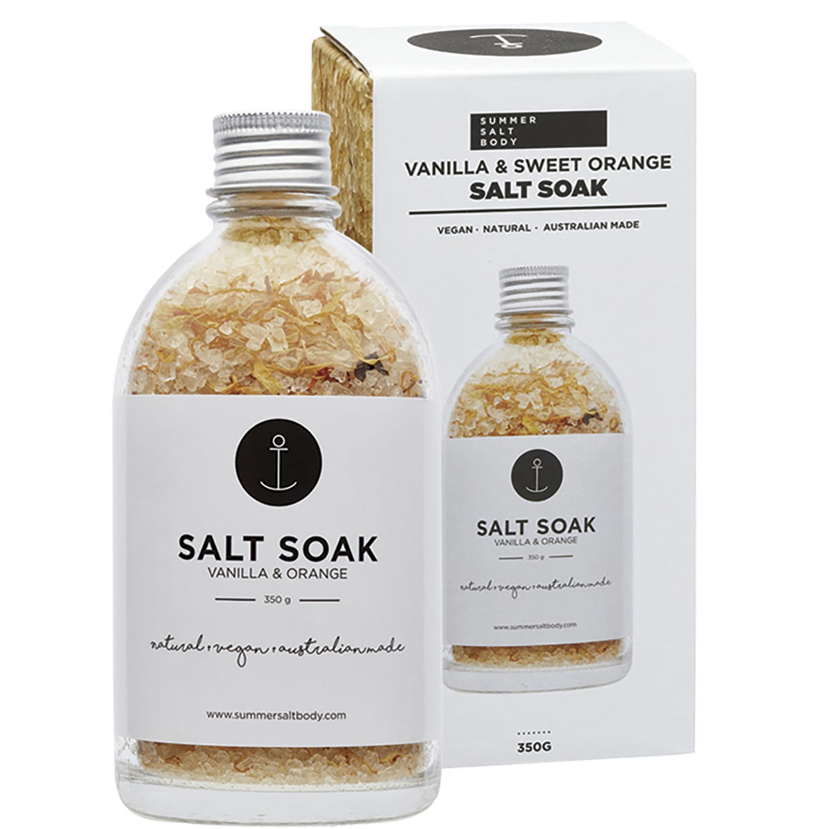 Summer Salt Body Salt Soak Vanilla & Sweet Orange 350g