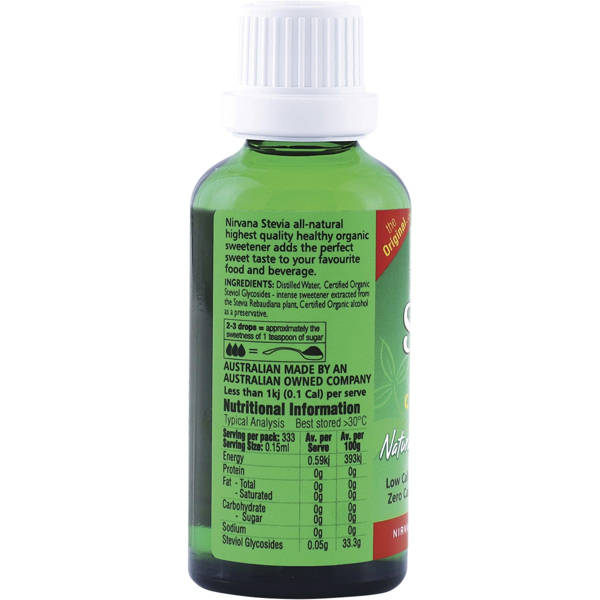 Nirvana Organics Stevia Liquid 50ml