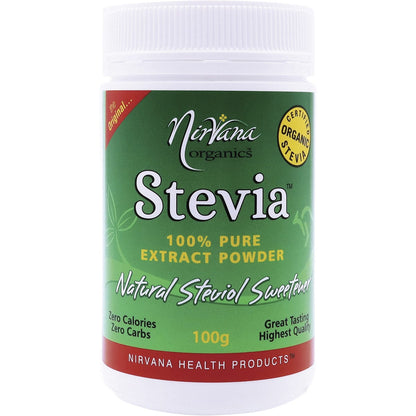 Nirvana Organics Stevia 100% Pure Extract Powder 100g