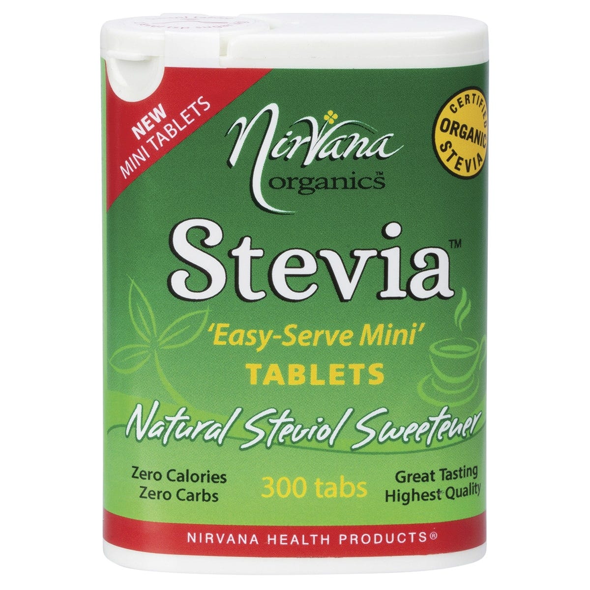 Nirvana Organics Stevia Mini Tablets 300 Tabs