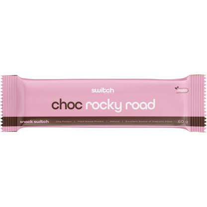 Switch Nutrition Protein Bar Plant Based Choc Rocky Road 12x60g