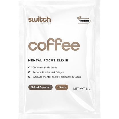 Switch Nutrition Coffee Mental Focus Elixir Naked Espresso 25pk