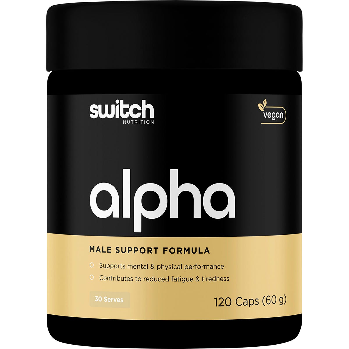 Switch Nutrition Alpha Male Support Formula 120 Caps