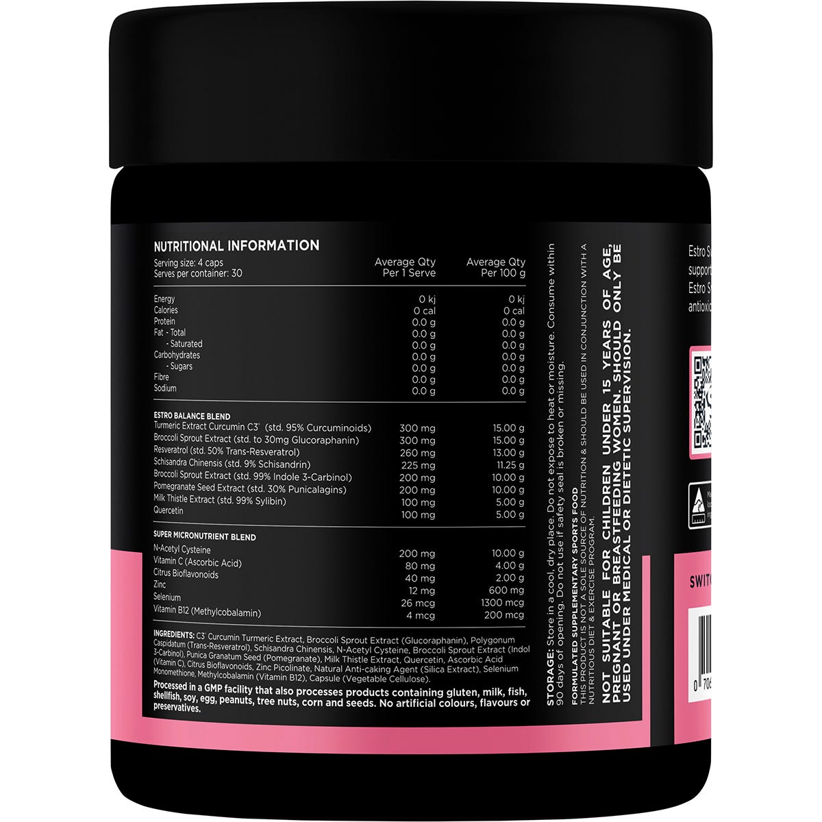 Switch Nutrition Estro Balance Formula 120 Caps