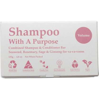 Shampoo With A Purpose Shampoo & Conditioner Bar Volume 135g