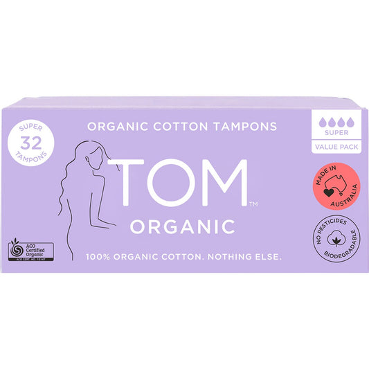 TOM Organic Tampons Super 6x32pk