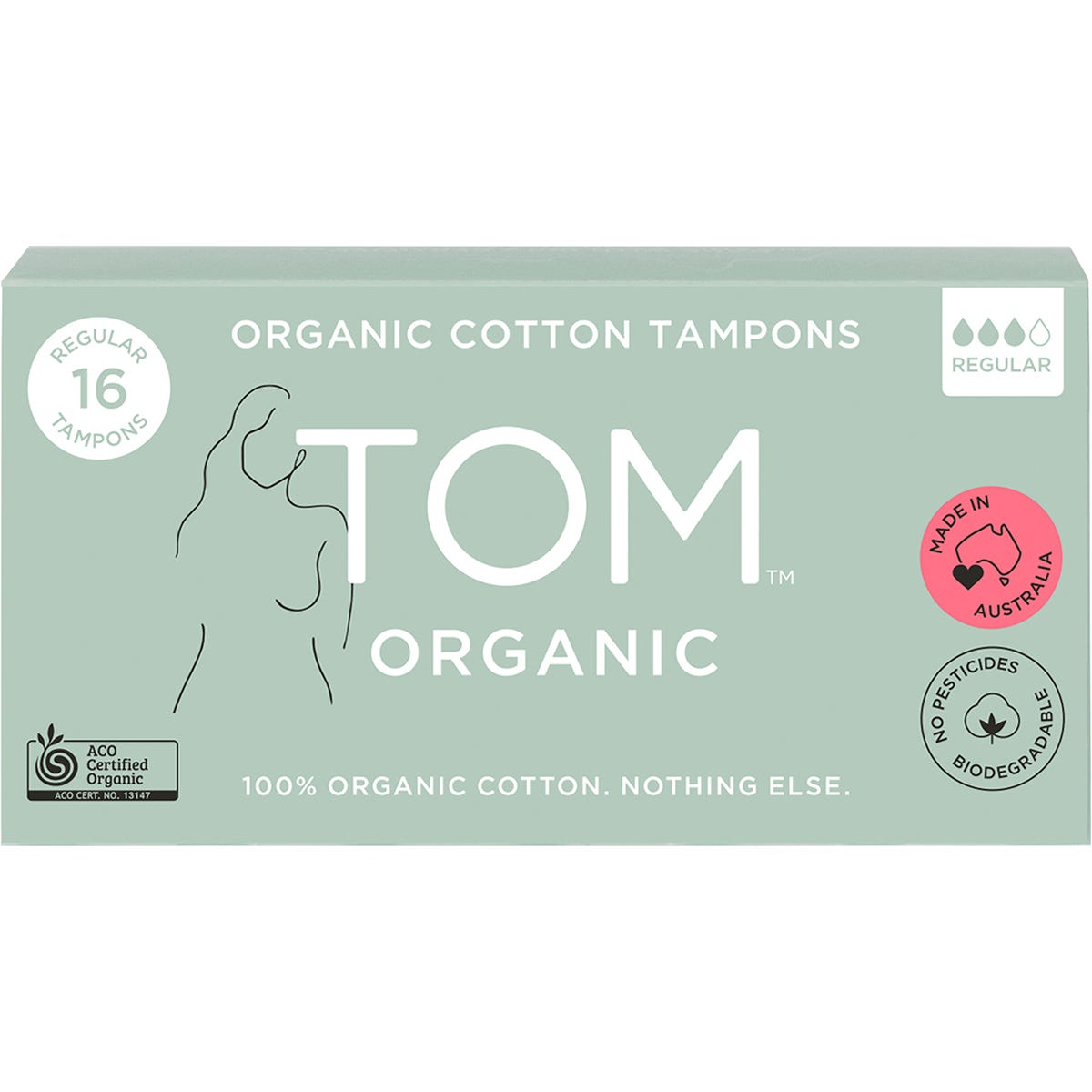 TOM Organic Tampons Regular 12x16pk