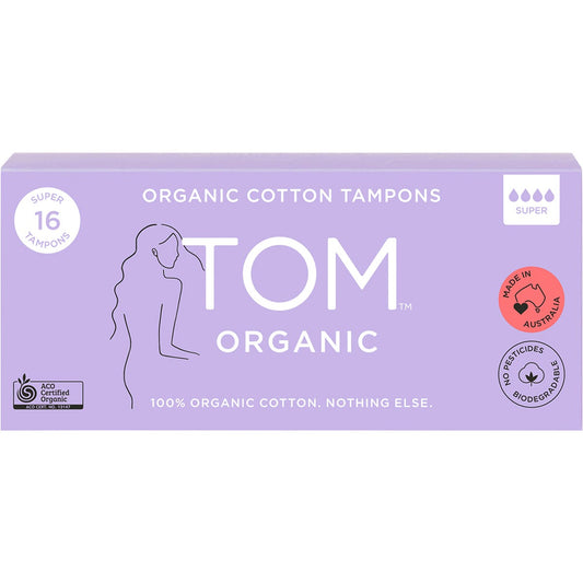 TOM Organic Tampons Super 12x16pk