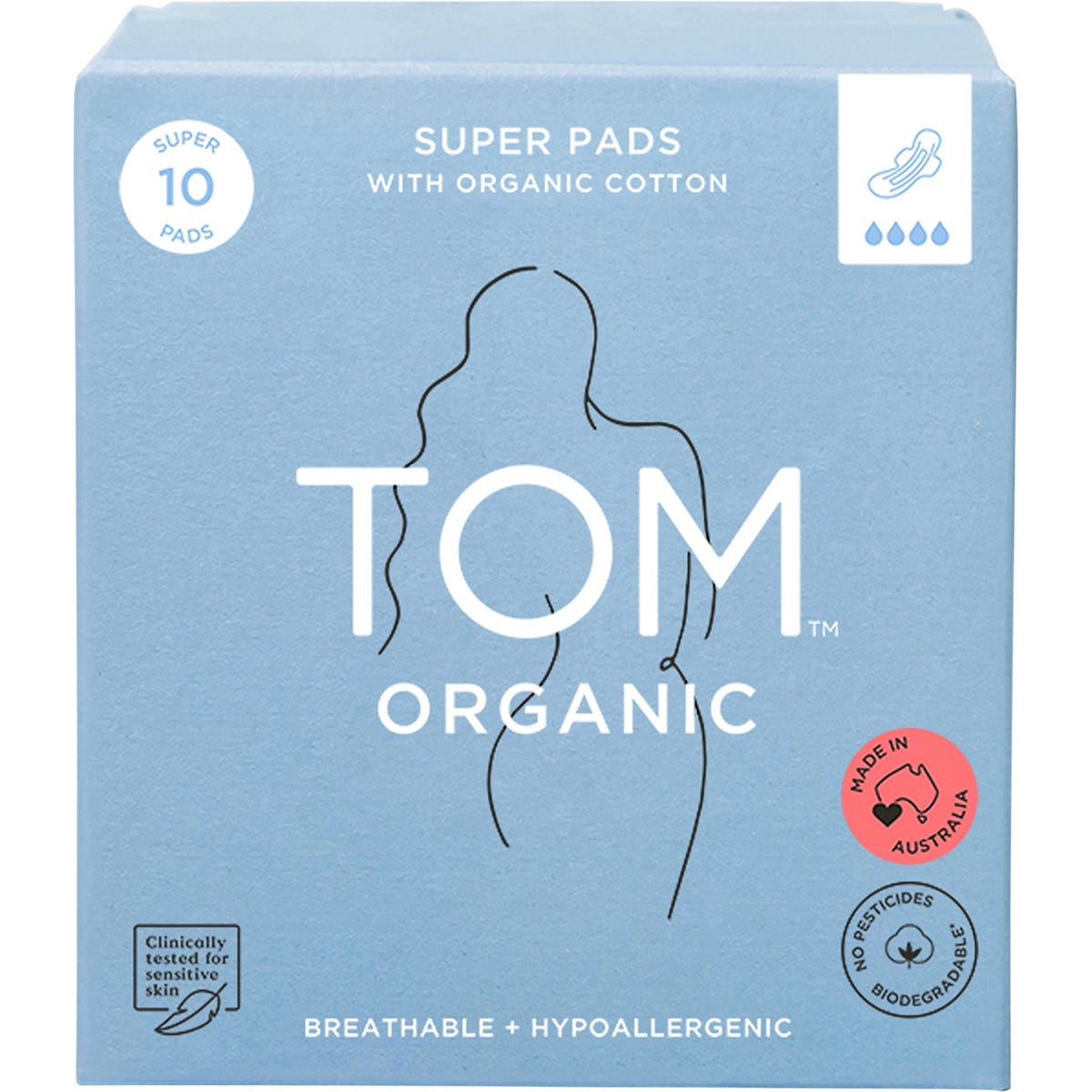 TOM Organic Pads Super 6x10pk