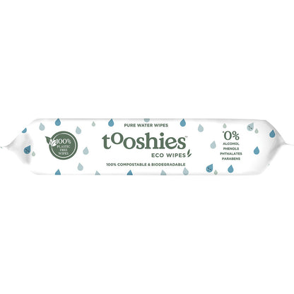 Tooshies Eco Pure Baby Wipes 99% Pure Water 70pk