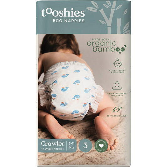 Tooshies Eco Nappies Size 3 Crawler 6-11kg 2x44pk