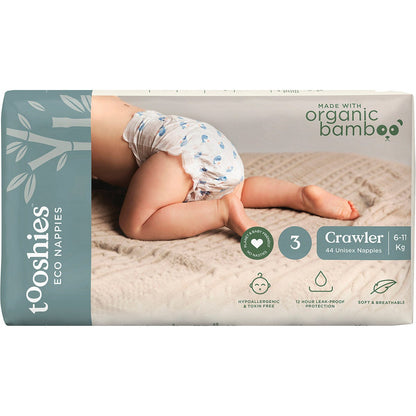 Tooshies Eco Nappies Size 3 Crawler 6-11kg 2x44pk