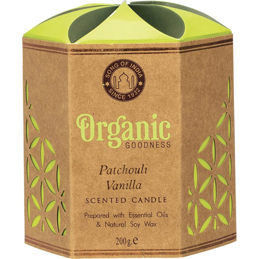 Organic Goodness Natural Soy Wax Candle Patchouli Vanilla 200g