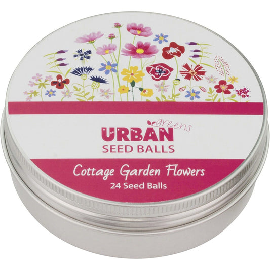 Urban Greens Seed Balls Cottage Flowers 24 per Tin