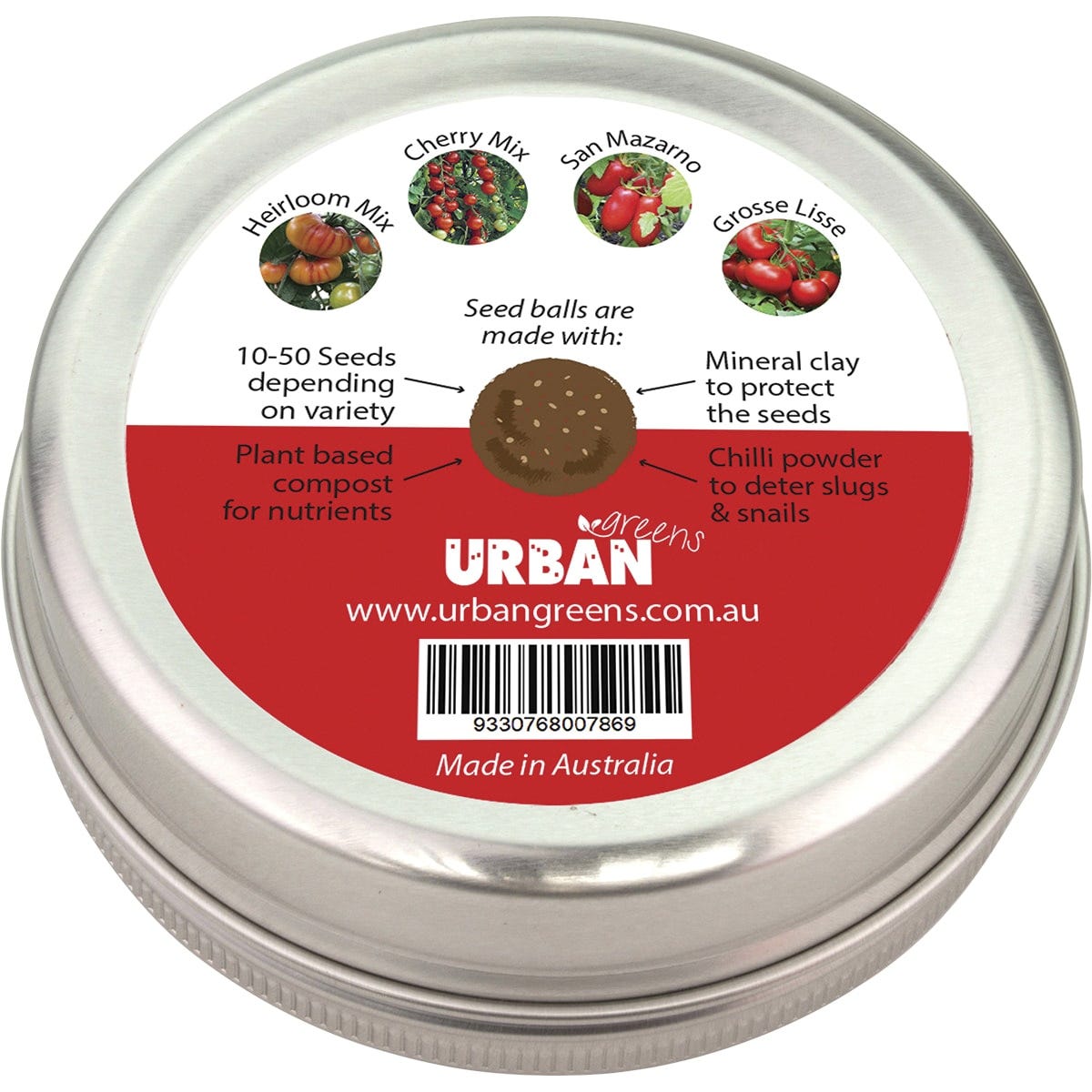 Urban Greens Seed Balls for Planting Tomato Garden 20 per Tin