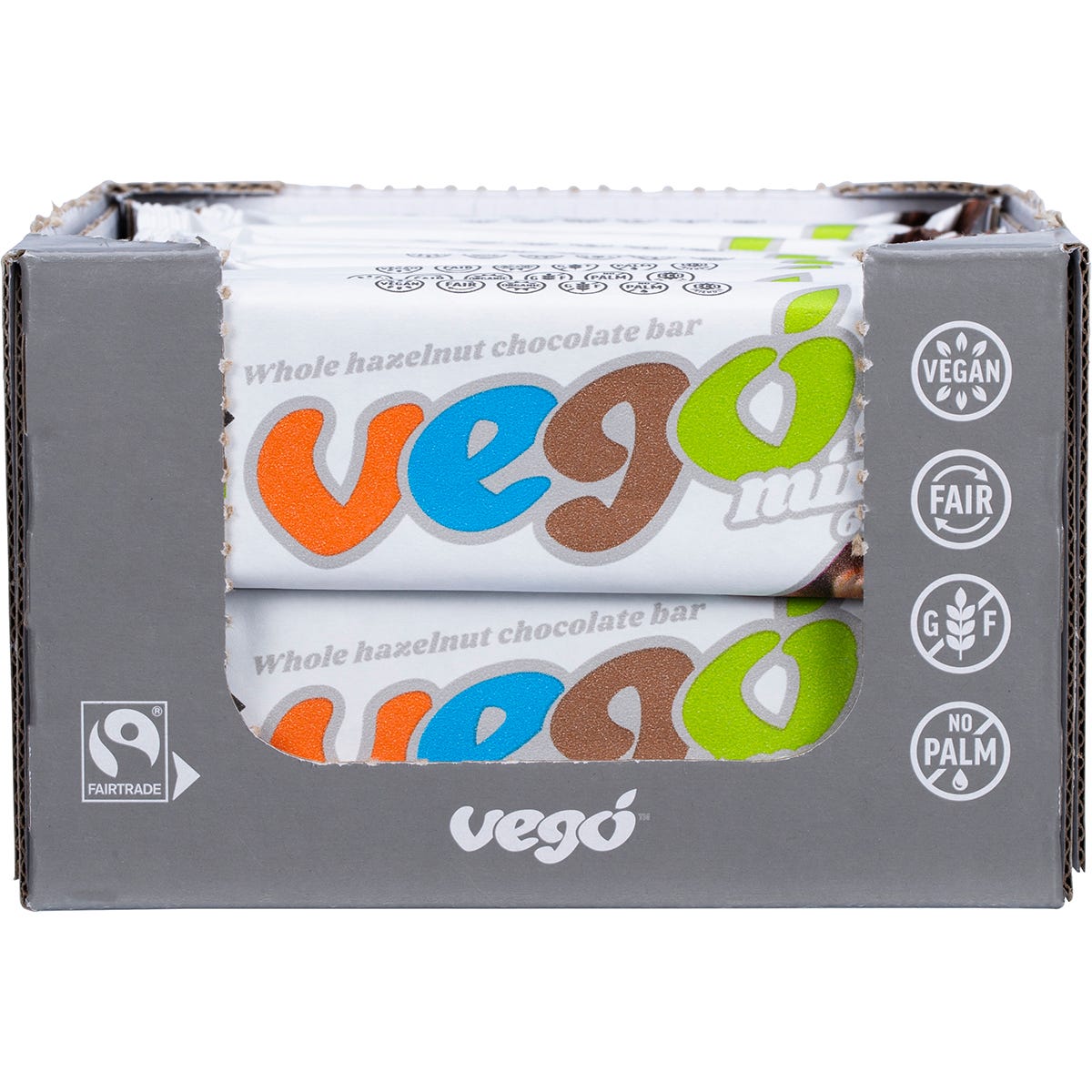 Vego Whole Hazelnut Chocolate Bar Mini 20x65g