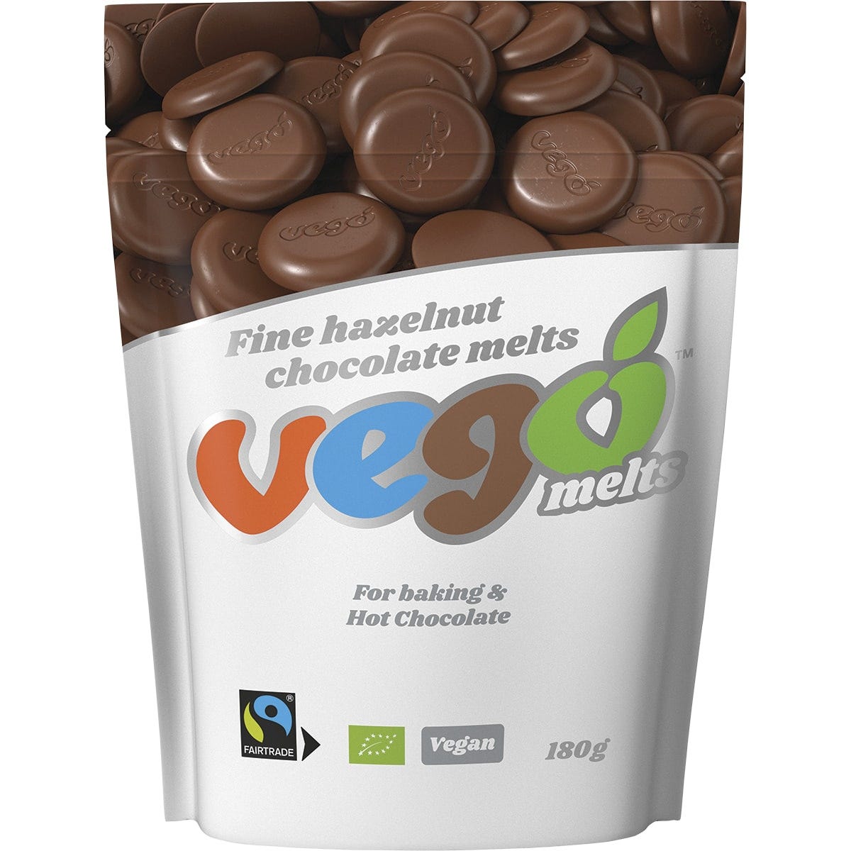 Vego Chocolate Melts Fine Hazelnut 180g