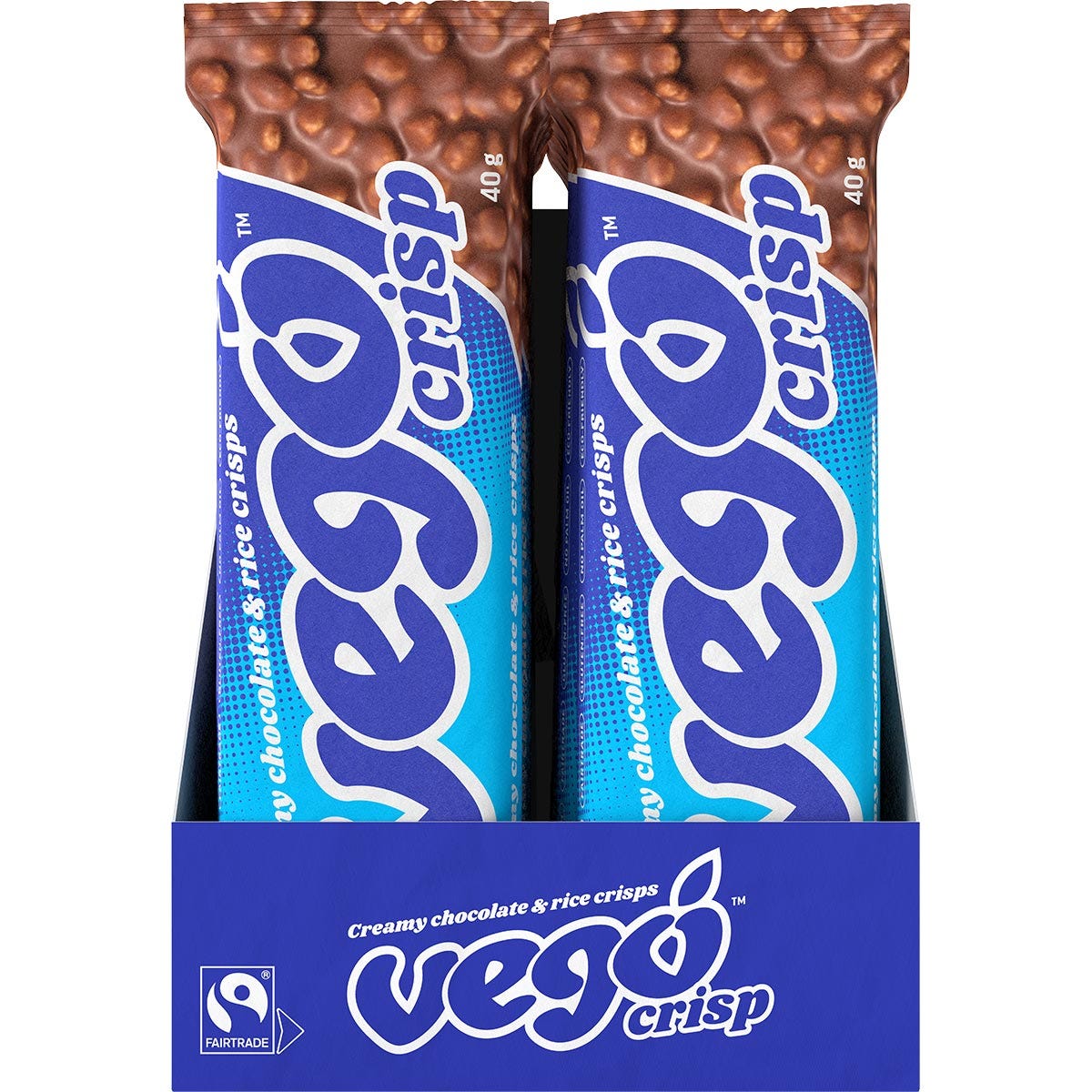 Vego Crisp Chocolate Bar Creamy Chocolate & Rice Crisps 20x40g