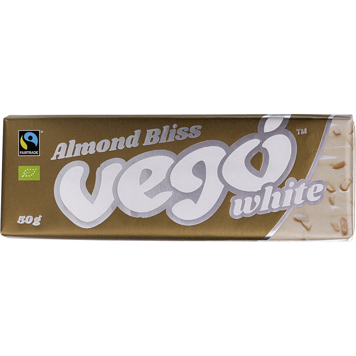 Vego White Chocolate Bar Almond Bliss 18x50g