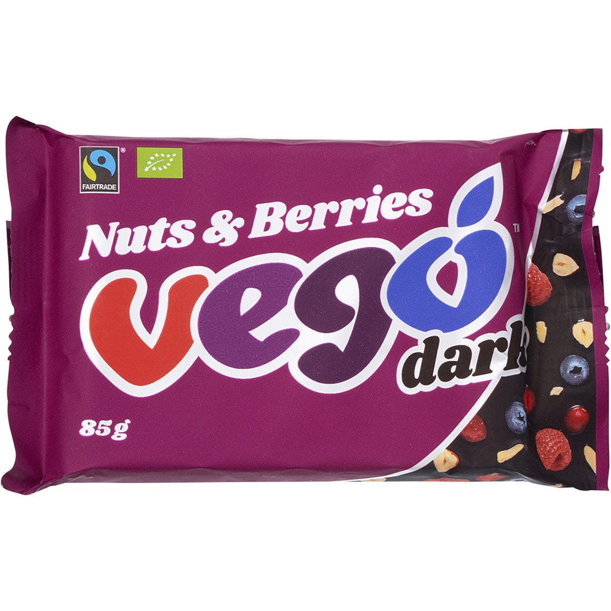 Vego Dark Chocolate Bar Nuts & Berries 12x85g