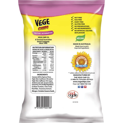 Vege Chips Vege Chips Sea Salt & Vinegar 6x100g