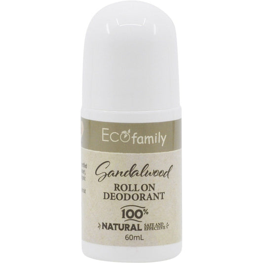 Vrindavan Roll-On Deodorant Eco Family Sandalwood Aluminium Free 60ml