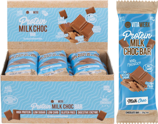 Vitawerx Protein Milk Chocolate Bar 12x35g