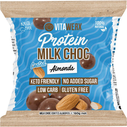 Vitawerx Protein Milk Chocolate Coated Almonds 10x60g