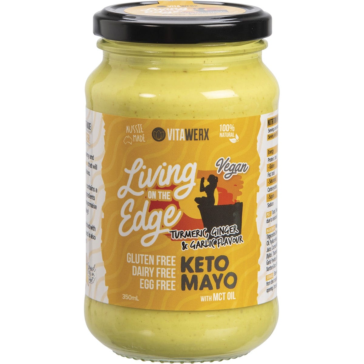 Vitawerx Keto Mayo Living On The Edge Turmeric, Ginger & Garlic 350ml