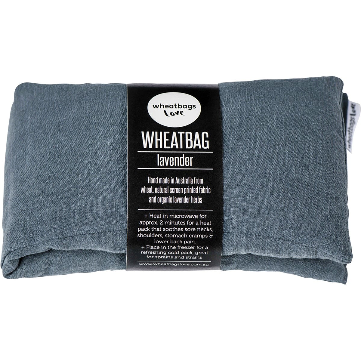 Wheatbags Love Wheatbag Luxe Linen Slate Lavender Scented