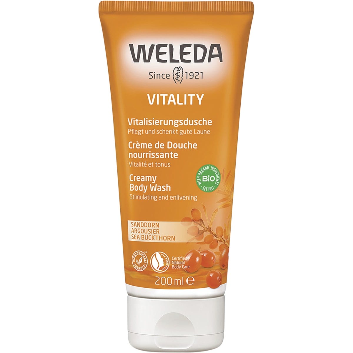 Weleda Vitality Creamy Body Wash Sea Buckthorn 200ml