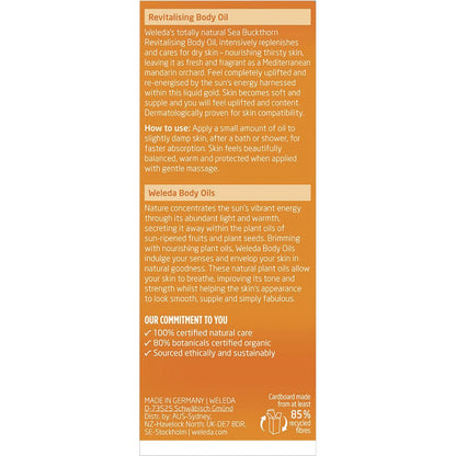 Weleda Revitalising Body Oil Sea Buckthorn 100ml