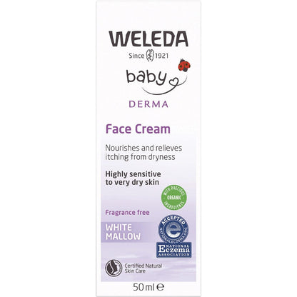 Weleda White Mallow Face Cream Baby Derma Fragrance Free 50ml