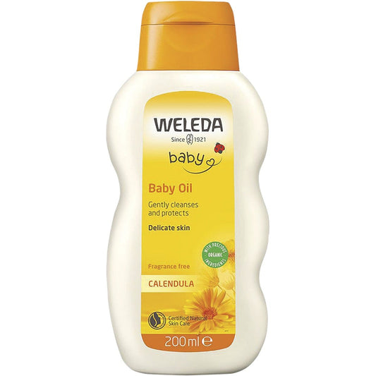 Weleda Calendula Baby Oil Fragrance Free 200ml