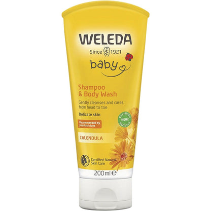 Weleda Calendula Shampoo & Body Wash Baby 200ml