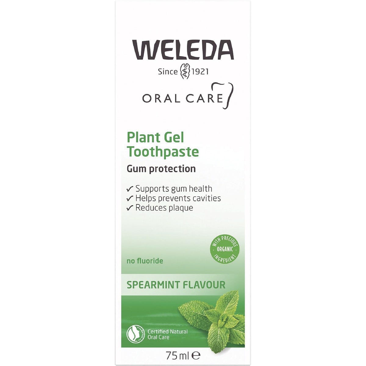 Weleda Toothpaste Plant Gel Spearmint Flavour 75ml