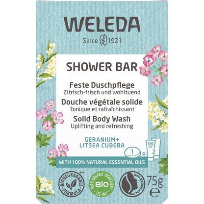 Weleda Shower Bar Geranium & Litsea Cubeba 75g