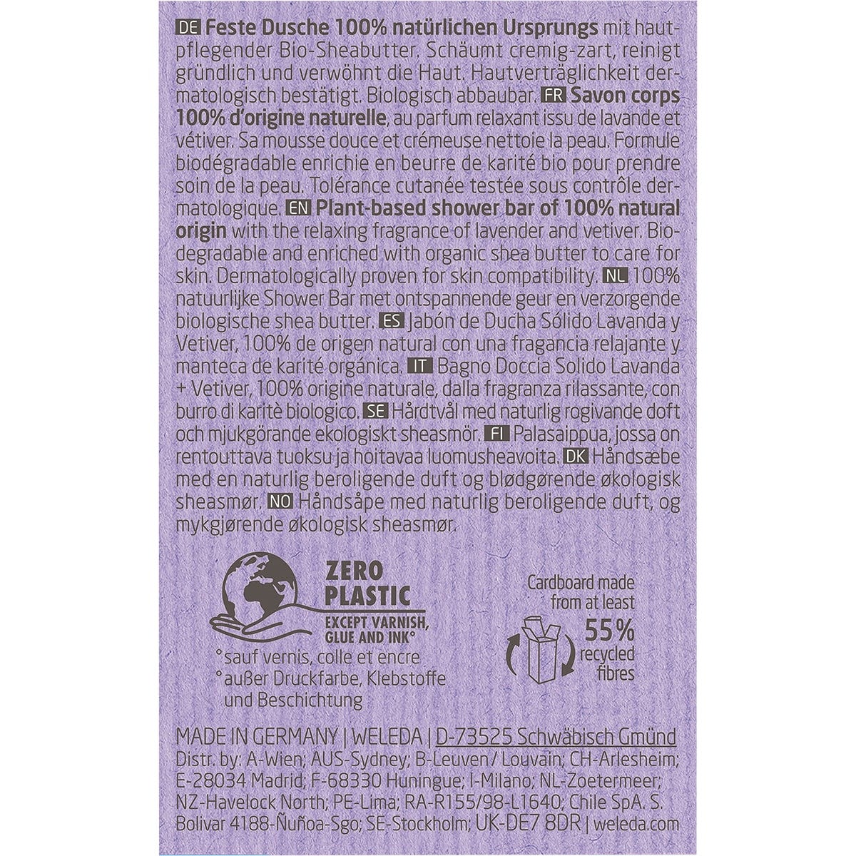 Weleda Shower Bar Lavender & Vetiver 75g