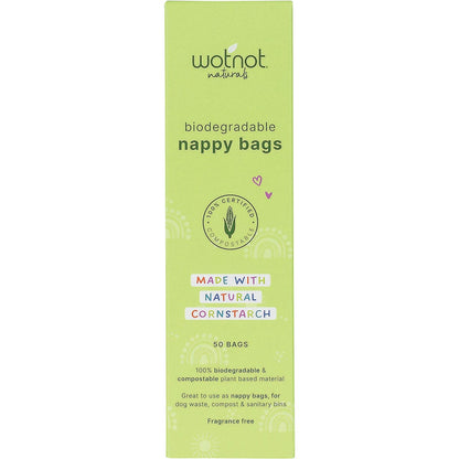 Wotnot Biodegradable Nappy Bags 100% Compostable 50pk