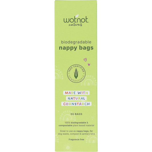 Wotnot Biodegradable Nappy Bags 100% Compostable 50pk