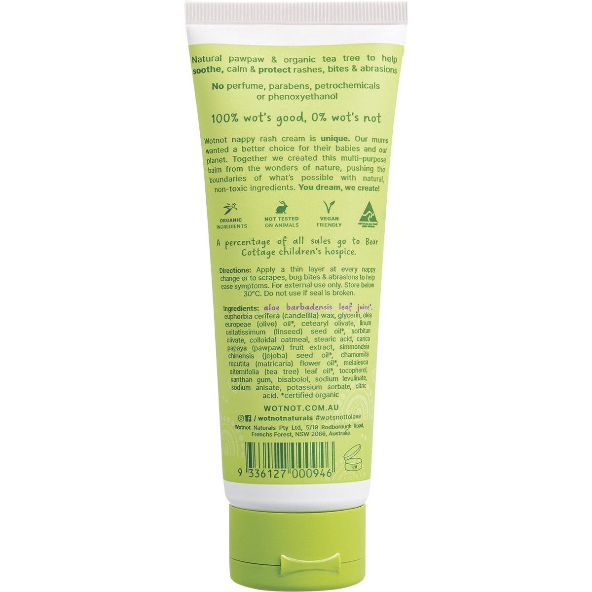 Wotnot Nappy Rash Cream Suitable for Newborns+ 90ml