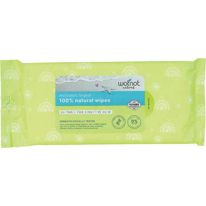 Wotnot Baby Wipes for Case Refill Pack 100% Biodegradable 20pk