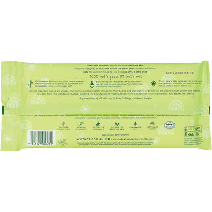 Wotnot Baby Wipes for Case Refill Pack 100% Biodegradable 20pk